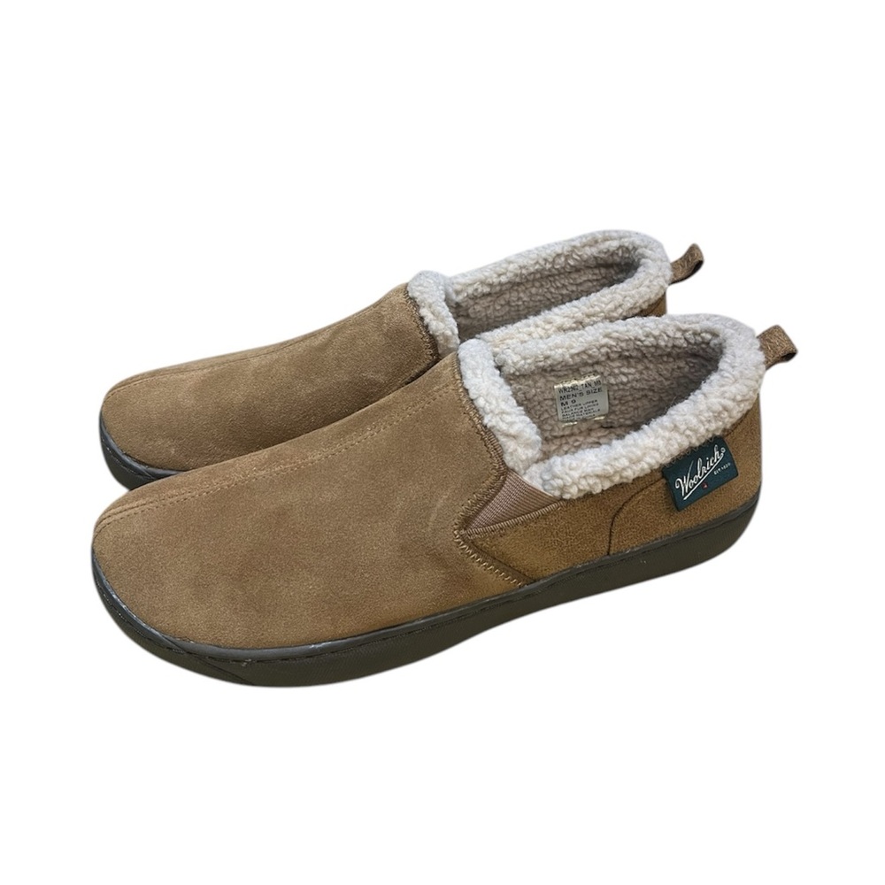 Woolrich Suede Leather Fur Lined Slip On Slipper Comfort Shoes Men 9